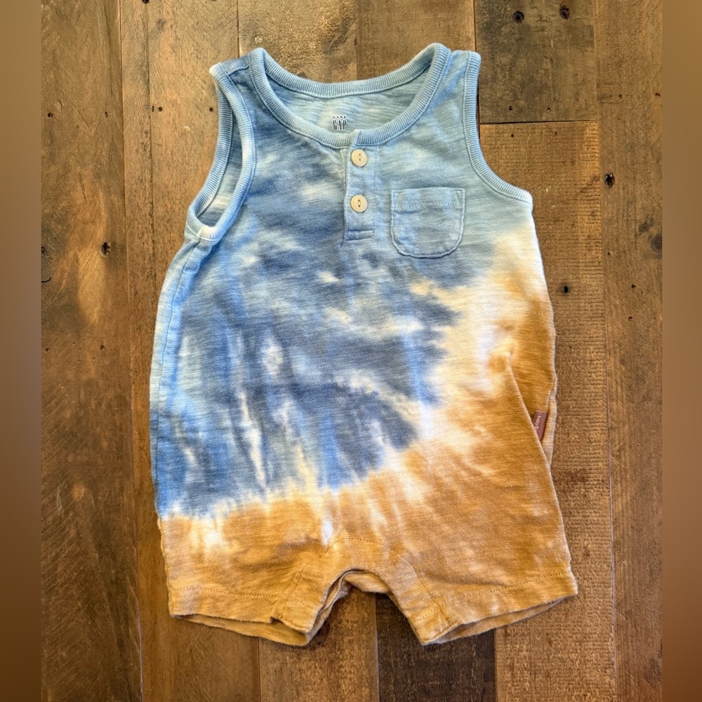 BabyGAP - Baby Tank Shorty One-Piece | 3-6M | buxton blue